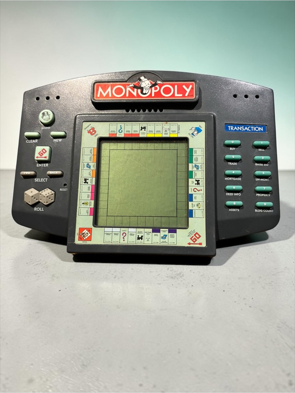 Vintage 1997 Monopoly Hand Held Travel Electronic Game Hasbro Tested Works Great